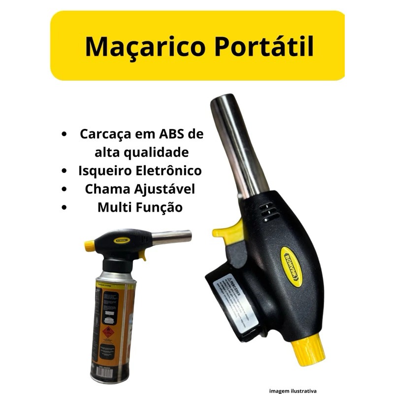 KIT Maçarico Portátil 1300°C – Chamas Potentes com Muitas Possibilidades!