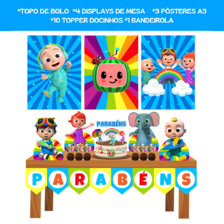Kit Festa em Casa - Cocomelon - Só um Bolinho - Mesversário em Oferta na Shopee