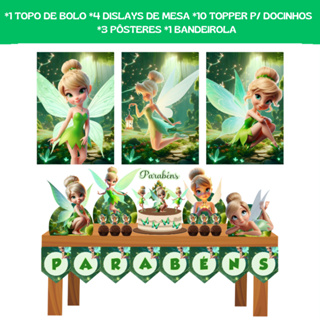 Kit Festa Em Casa - Sininho - Tinker Bell - Só Um Bolinho em Oferta na Shopee