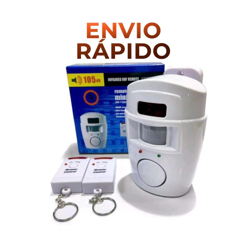 Kit Alarme residencial sem fio com sensor de presença + 2 controles + 1 suporte de fixação
