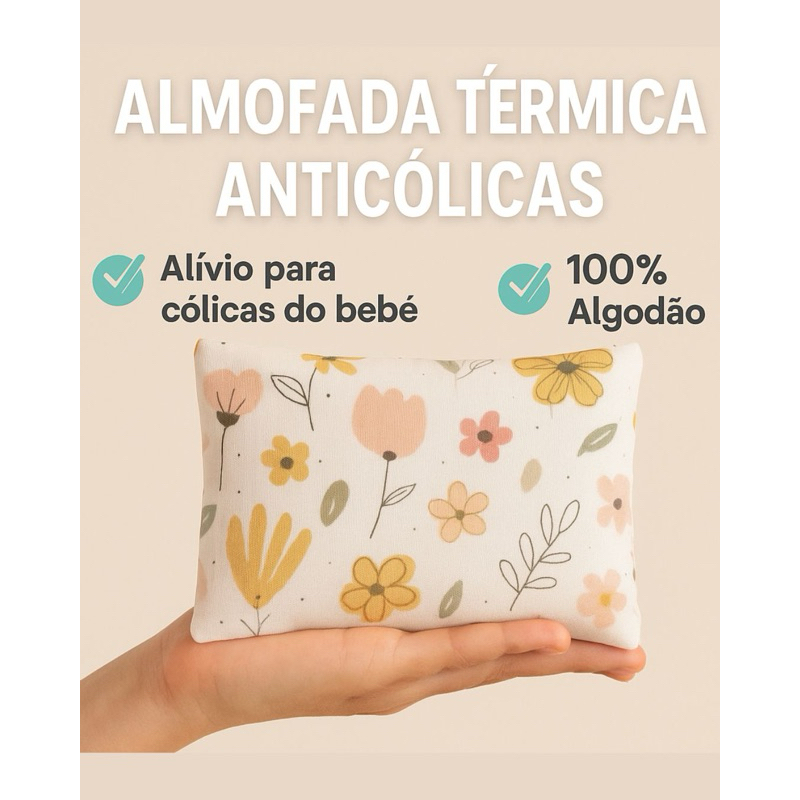 Almofada Térmica Anticolica - Bolsa sementes e ervas Cólica bebê em Oferta na Shopee