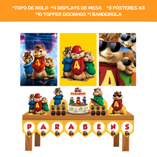 Kit Festa em Casa - Alvin e Os Esquilos - Só um Bolinho - Mesversário em Oferta na Shopee