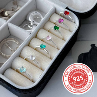 Anel de Prata 925 Legítima Solitário Feminino Coração em Zircônia com Certificado e Caixa Embalagem em Oferta na Shopee