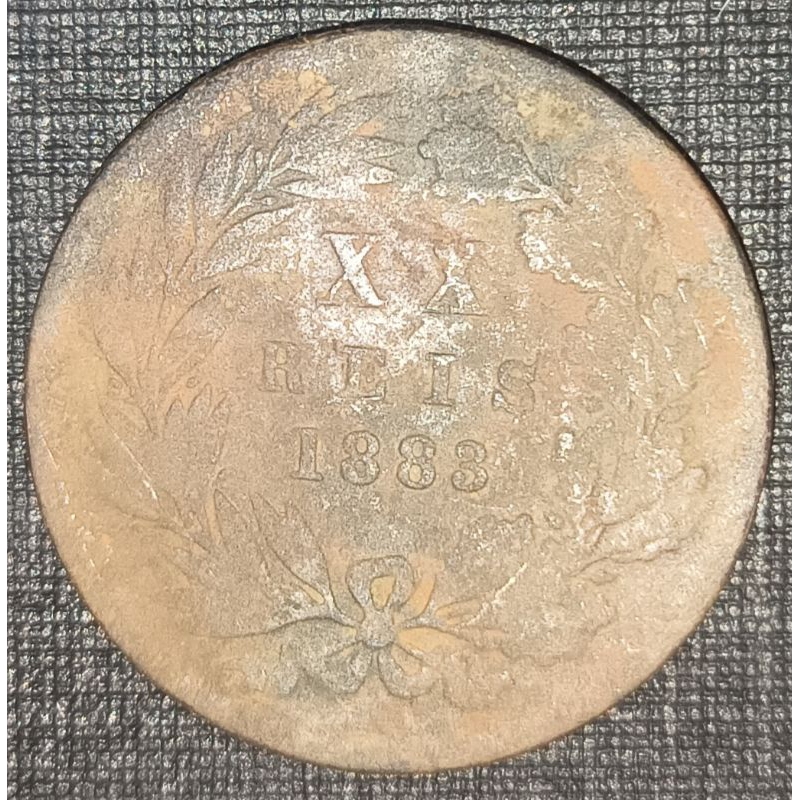 Moeda XX Réis 1883 Portugal