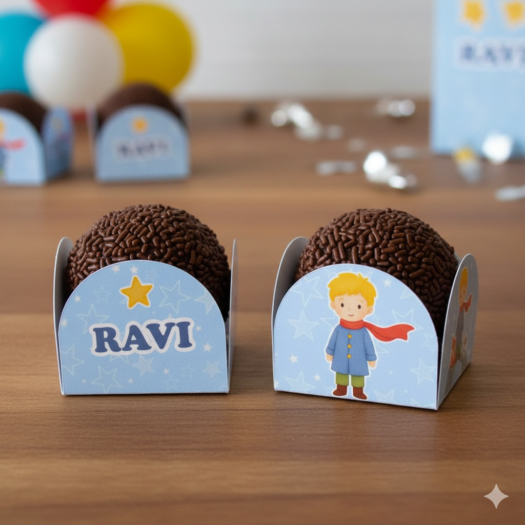 Forminha para Docinho Pequeno Príncipe - Forminha Pétala Aniversário Infantil - Forma Brigadeiro Pequeno Príncipe