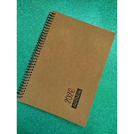 Agenda 2026 Semanal Ecológica com capa no Kraft - Ateliê Santa Plantinha