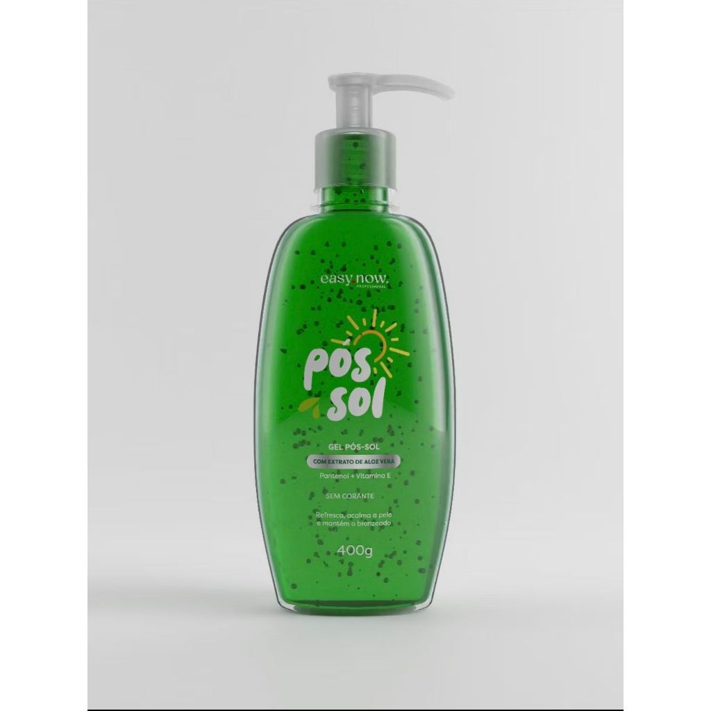 Gel Pós Sol 400ml Com Extrato de Aloe Vera Easy Now Acalma a Pele Pantenol + Vitamina E