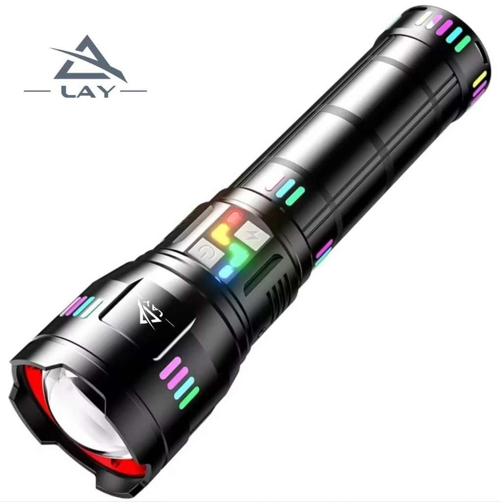 Lanterna Tática LED Laser Titanium Canhão de Luz Mais Potente Com 8 Pilhas Recarregal Lay-2175 em Oferta na Shopee
