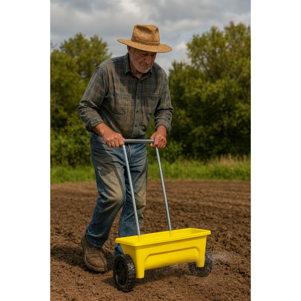 Espalhador De Adubo Adubadeira Semeadeira Gramado 10kg em Oferta na Shopee