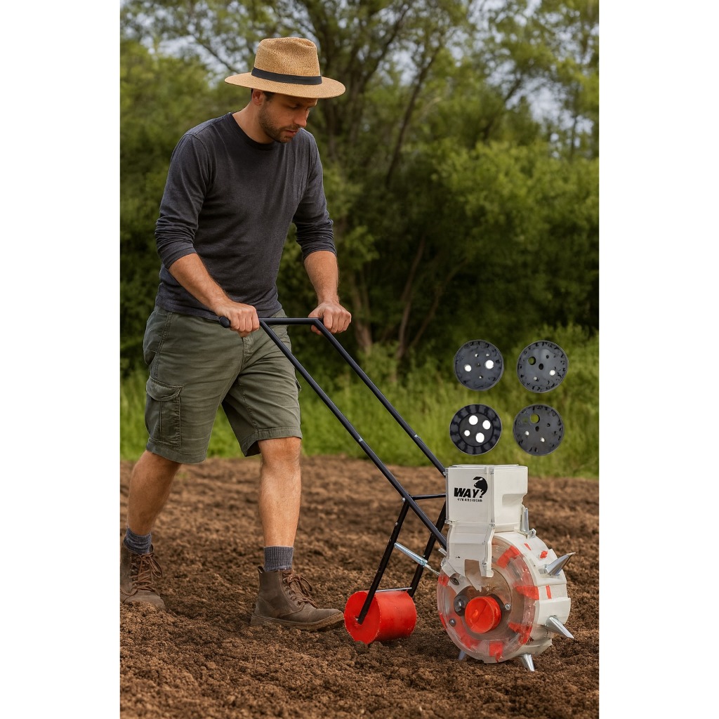 Plantadeira Adubadeira Agricultora 3kg Com Reservatório Diversas Sementes