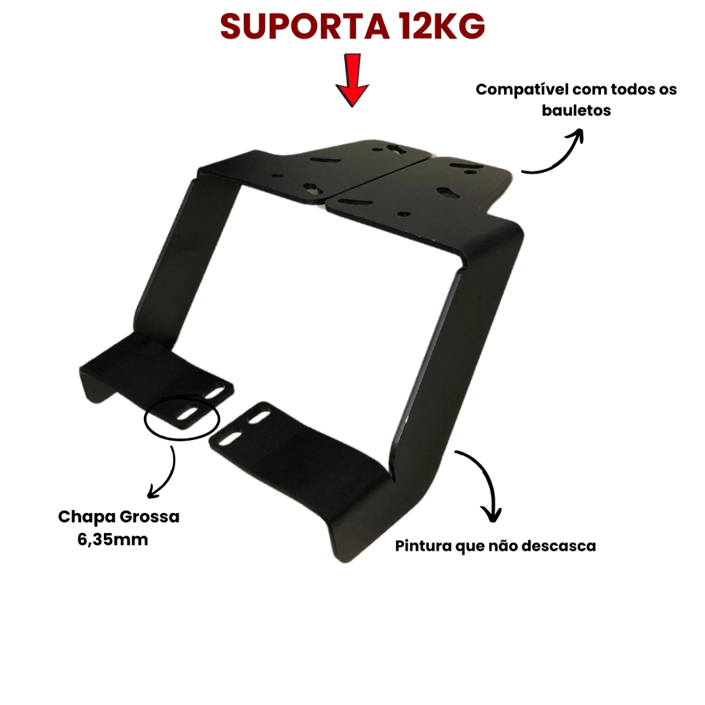 Suporte De Bauleto Tvs Sport Mottu - Espaço Para Passageiro