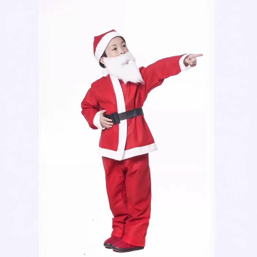 Fantasia Menino Papai Noel Infantil Criança Natal Com Gorro Presente Aniversário