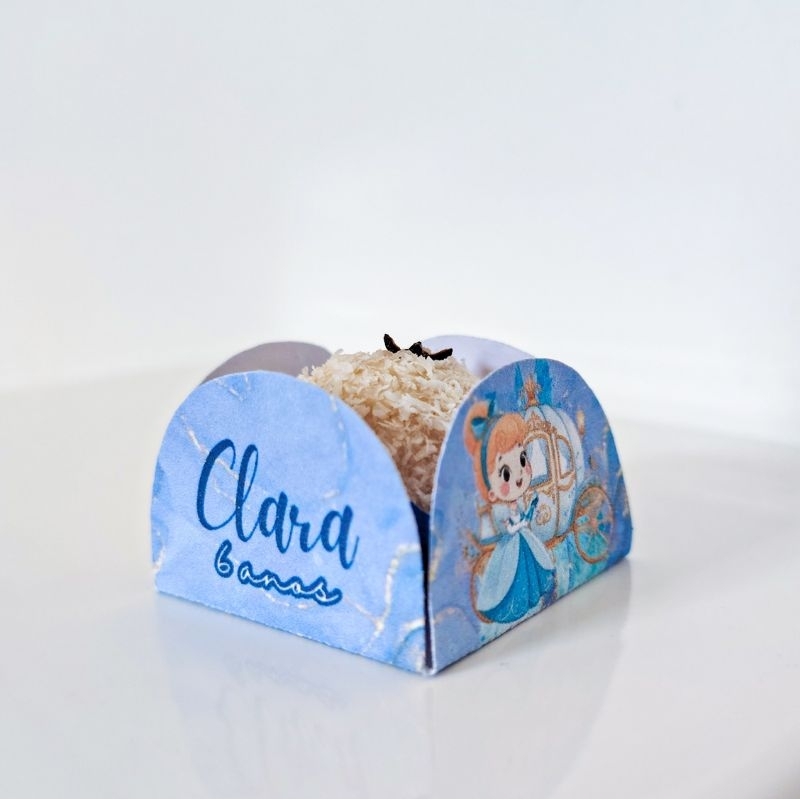 Forminhas para Doces e Brigadeiros Personalizadas princesa cinderela – mesversário, festas, aniversários, kit festa