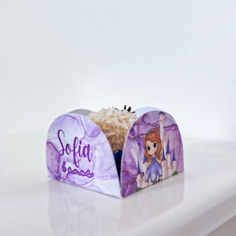 Forminhas para Doces e Brigadeiros Personalizadas princesinha sofia – mesversário, festas, aniversários, kit festa