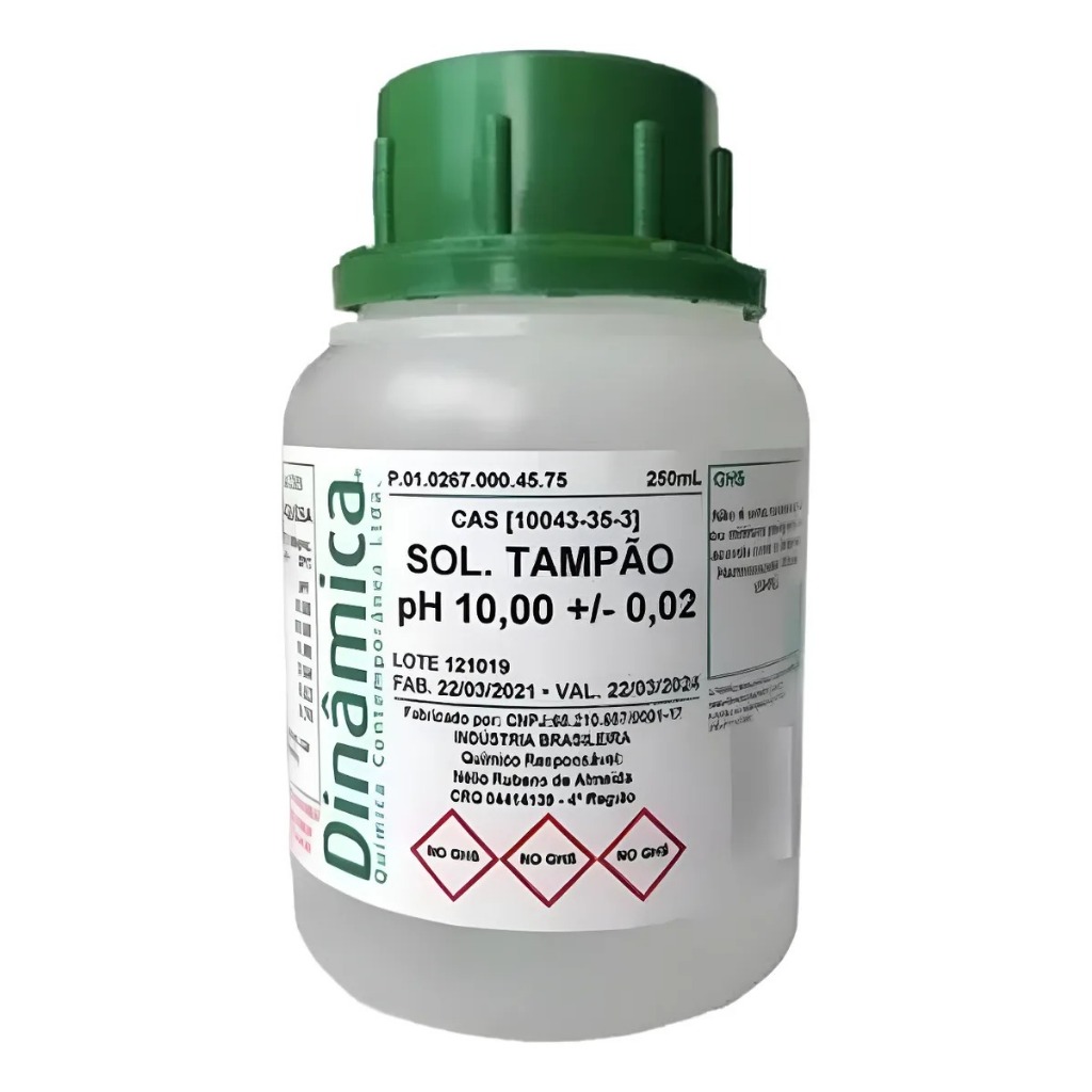 Solução Phmetro Ph 10.0 Tampão Calibrador Teste Ph