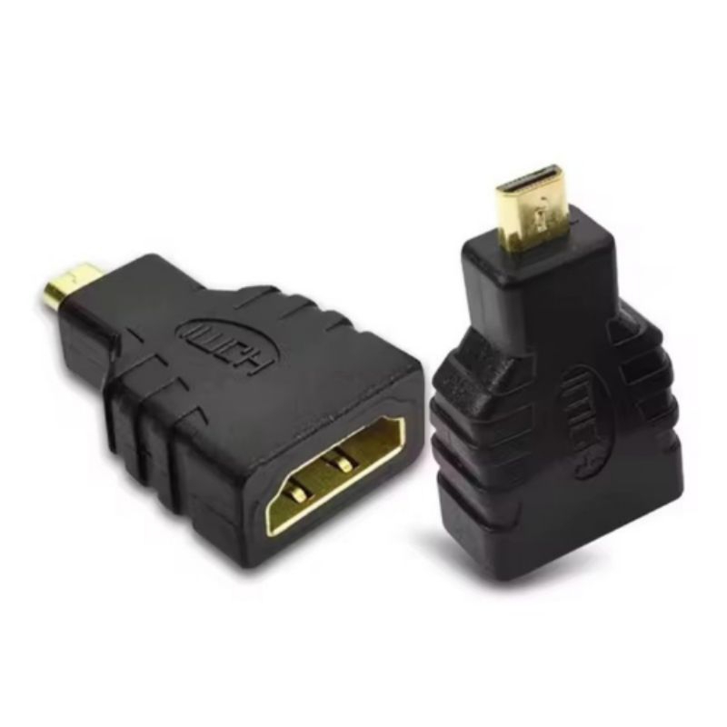 Adaptador HDMI Fêmea para Micro HDMI Macho Compatível com HDTV, monitores, notebooks e câmeras em Oferta na Shopee