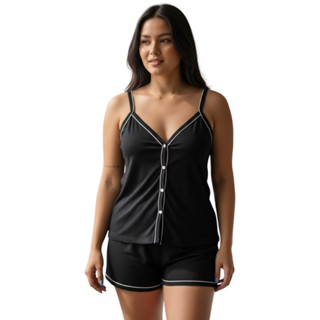 Pijama Baby Doll Amamentação Alcinha luxo Malha blogueirinha Com Botões em Oferta na Shopee