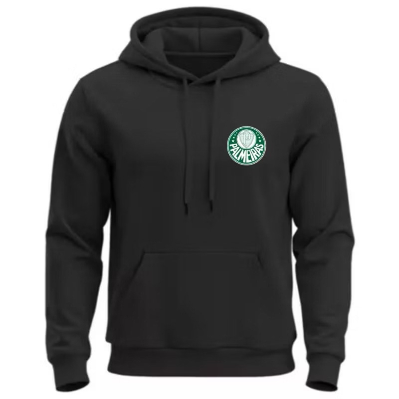 Moletom Flanelado Canguru Blusa Quentinha Casaco Palmeiras Verdão Estampado Time Plus Size G1 ao G5
