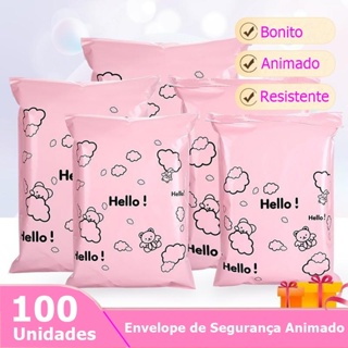 Kit 100 Envelopes de Segurança Rosa Embalagem de Envio 15x25 17x30 20x30 25x35 28x42 em Oferta na Shopee