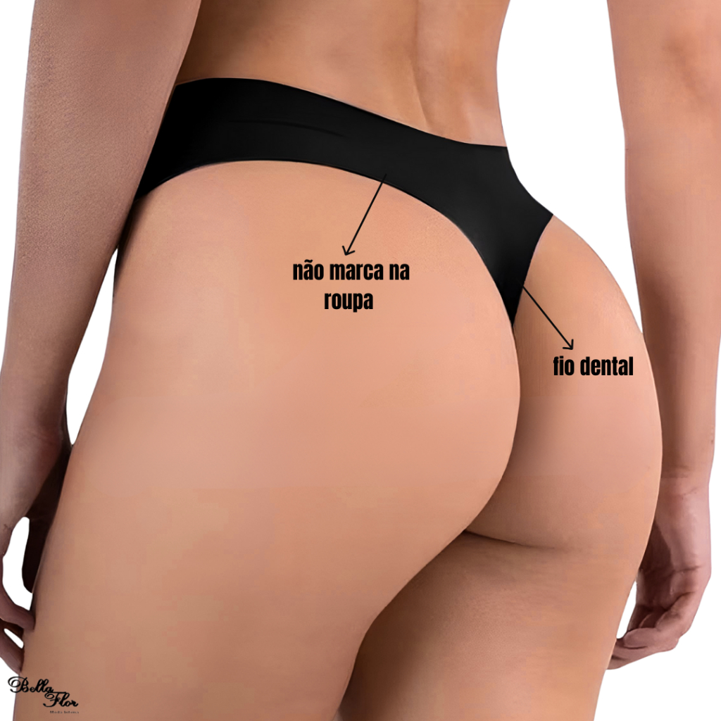 Kit 10 Calcinha Sem Costura Fio Dental Tanga Conforto Corte a Laser Não Marca