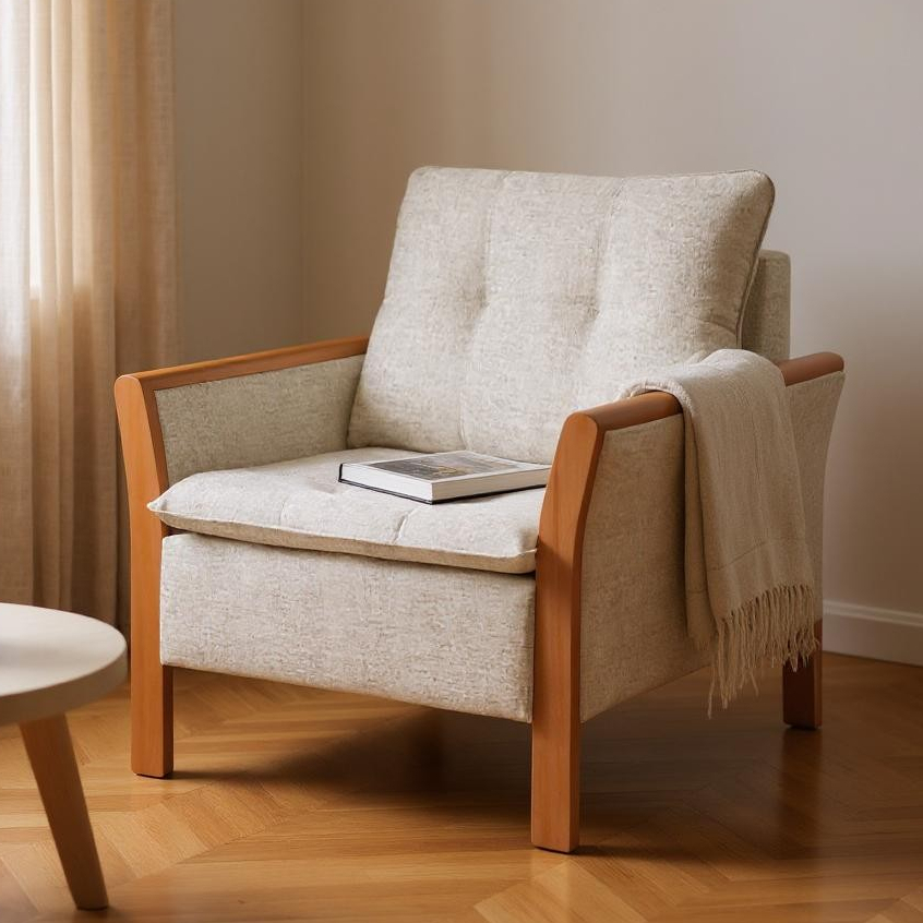 Poltrona Matteo Luxo Madeira Maciça Castellar Móbile em Oferta na Shopee