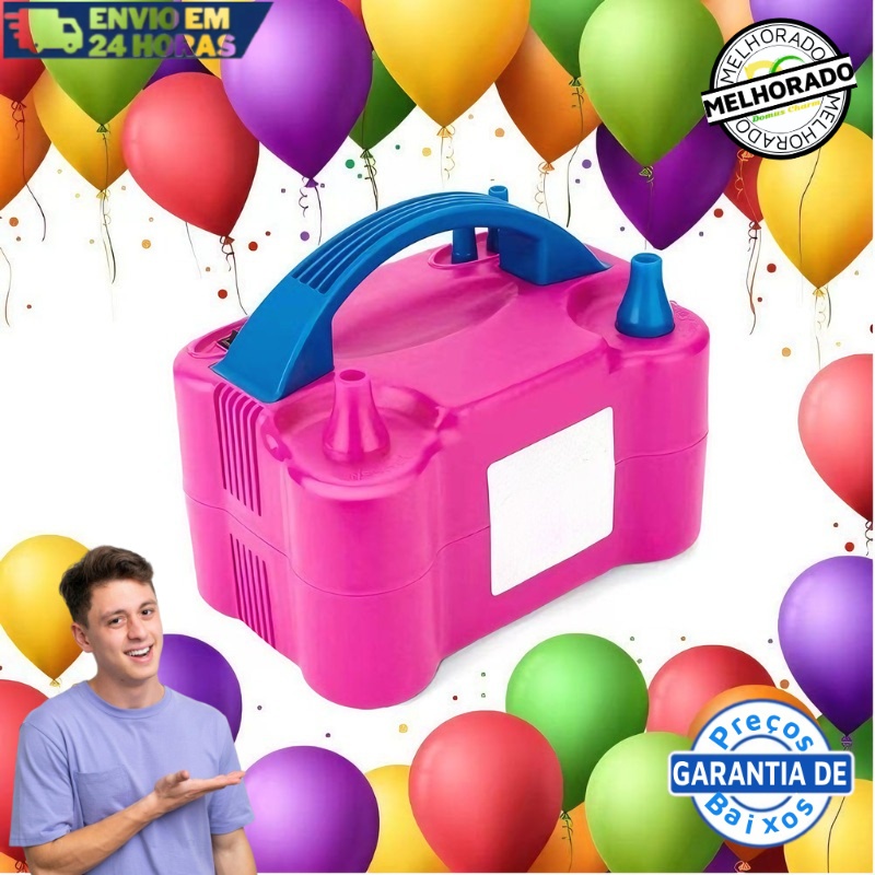 Inflador Elétrico de Balões Bexigas 110v ou 220v Festa Ornamentação Bomba de Encher Bola de Festas
