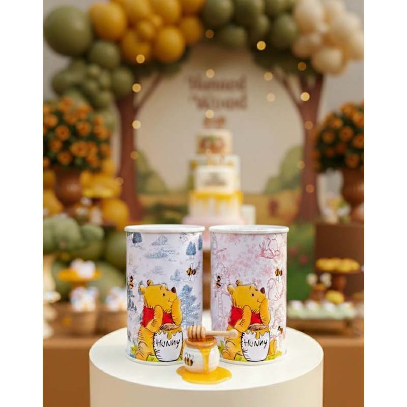 Cofrinho Personalizado Ursinho Pooh | Ursinho puff - Lembrancinha Aniversário em Oferta na Shopee