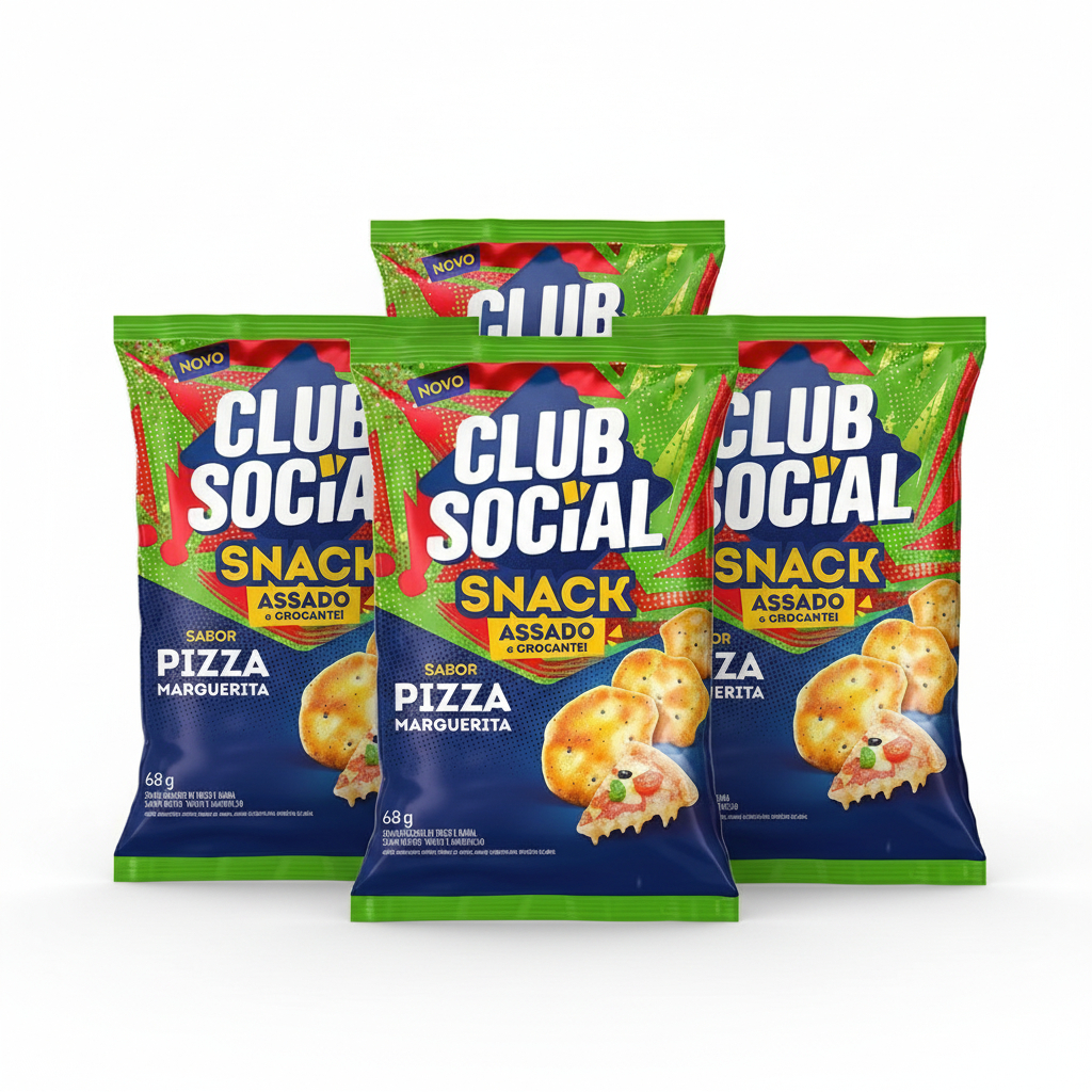 Biscoito Club Social Pizza Marguerita 68g 4 Unidades
