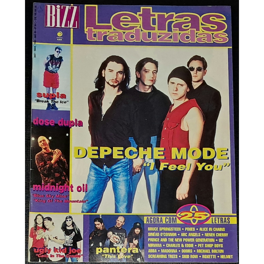 Revista Bizz Letras Traduzidas 94-L Maio 1993 Rara Depeche Mode Nirvana Madonna U2 Pantera The Doors Música Anos 90