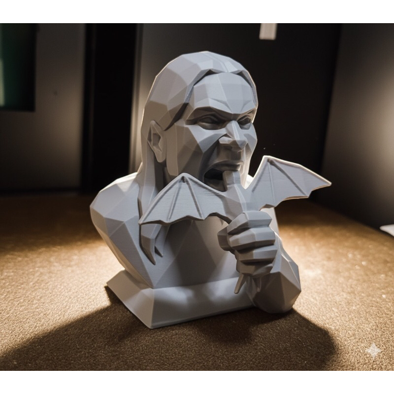 Busto Ozzy decorativo 3d - Miniatura Moderna de Luxo | Estilo Pop Art para Casa, Quarto e Escritório