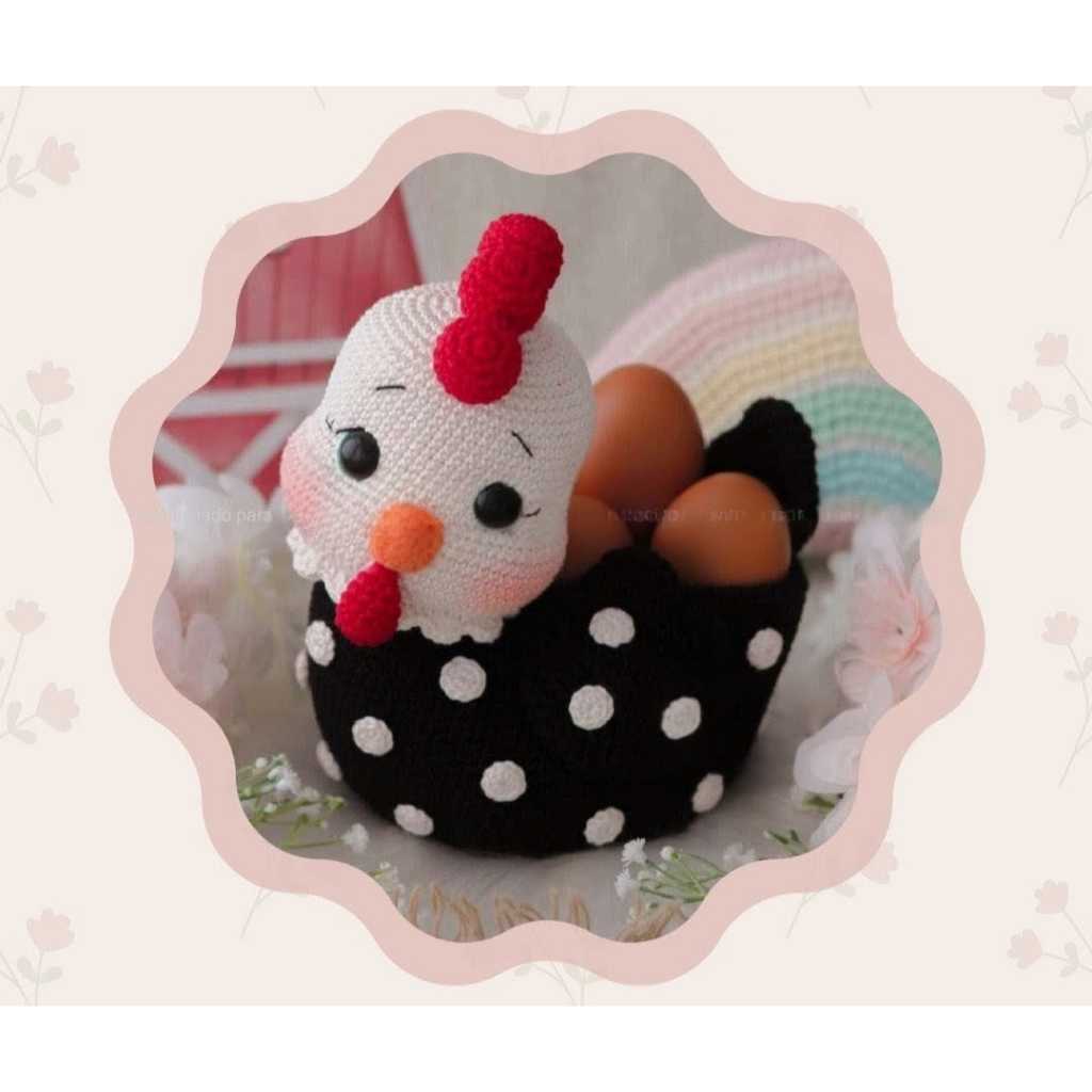 GALINHA PORTA OVOS AMIGURUMI