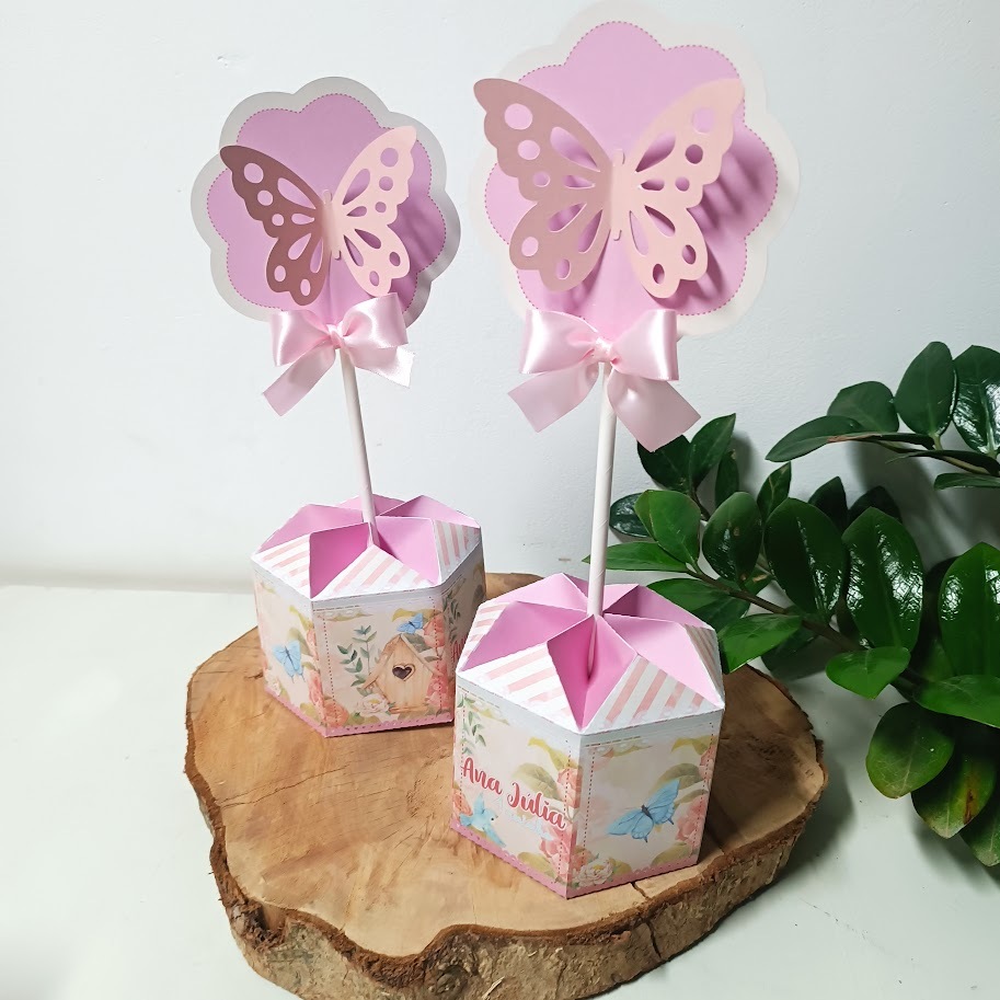 Centro de Mesa JARDIM BORBOLETA | Personalizados | Lembrancinhas | Decoração Infantil | Aniversário