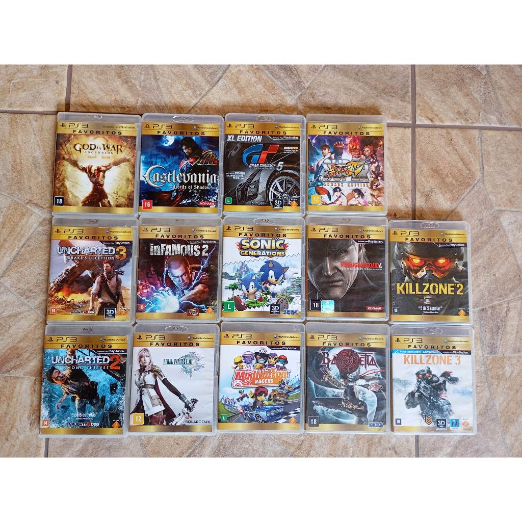 Jogos originais coleção favoritos PS3