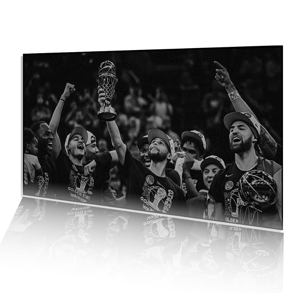 Quadro Decorativo 1 Peça NBA Golden State Warriors Campeao 2022 Stephen Curry MVP Basquete Esporte