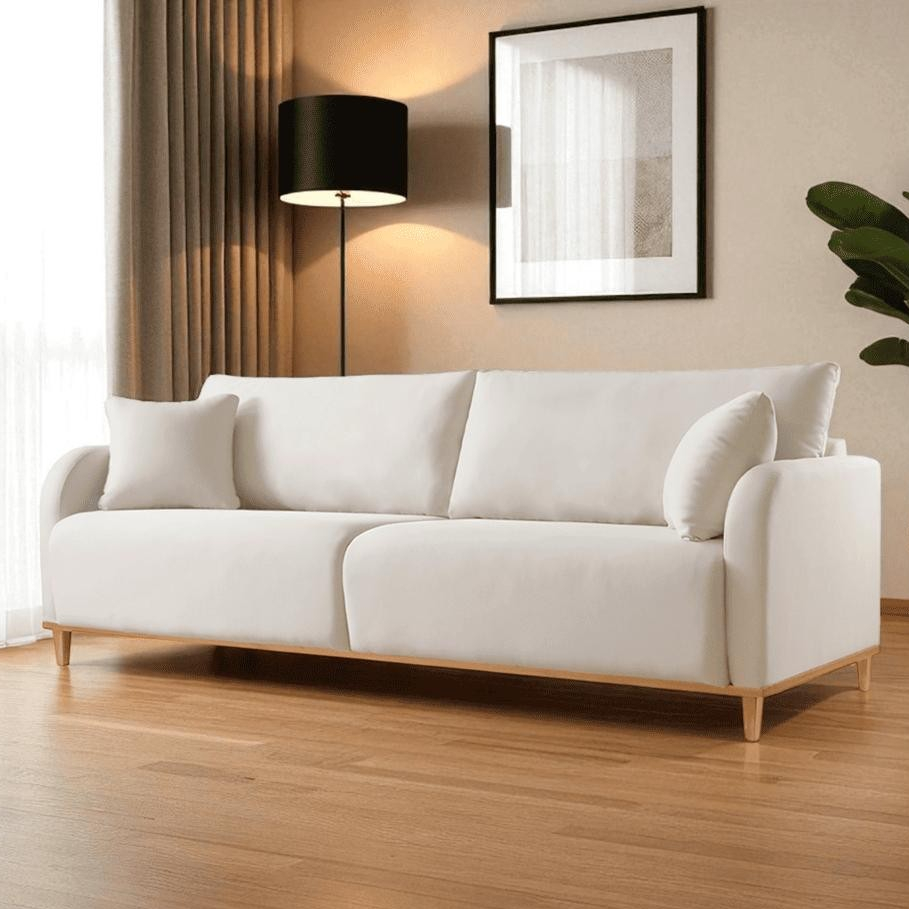 Sofá Camila Luxo 1,60m Fixo 2 Lugares Madeira Maciça 3 Lugares Castellar Móbile em Oferta na Shopee