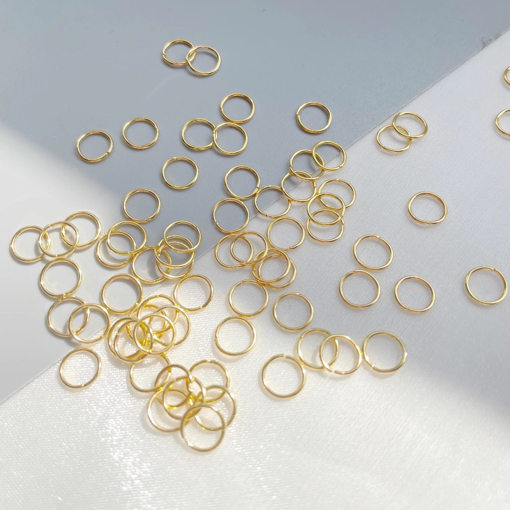 Elos de metal dourado/prateado para joias - Vários tamanhos (4/5/6/7/8/10 mm) em Oferta na Shopee