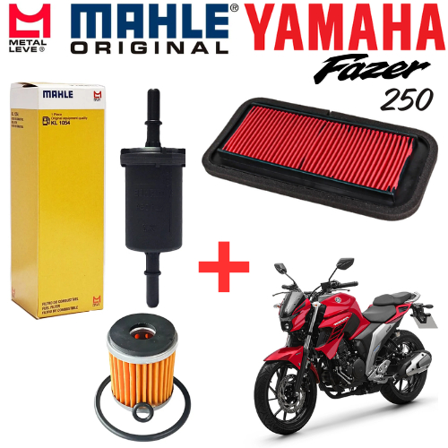 Filtro de Ar + Filtro de Combustível + Filtro de Óleo Fazer 250 Fz25 250 Abs 2018-2024 em Oferta na Shopee