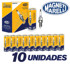 Vela Ignição Magneti Marelli (Cofap) KIT COM 10 UNIDADES - Moto Titan Fan 150 160 Bros 150 160 XRE 190