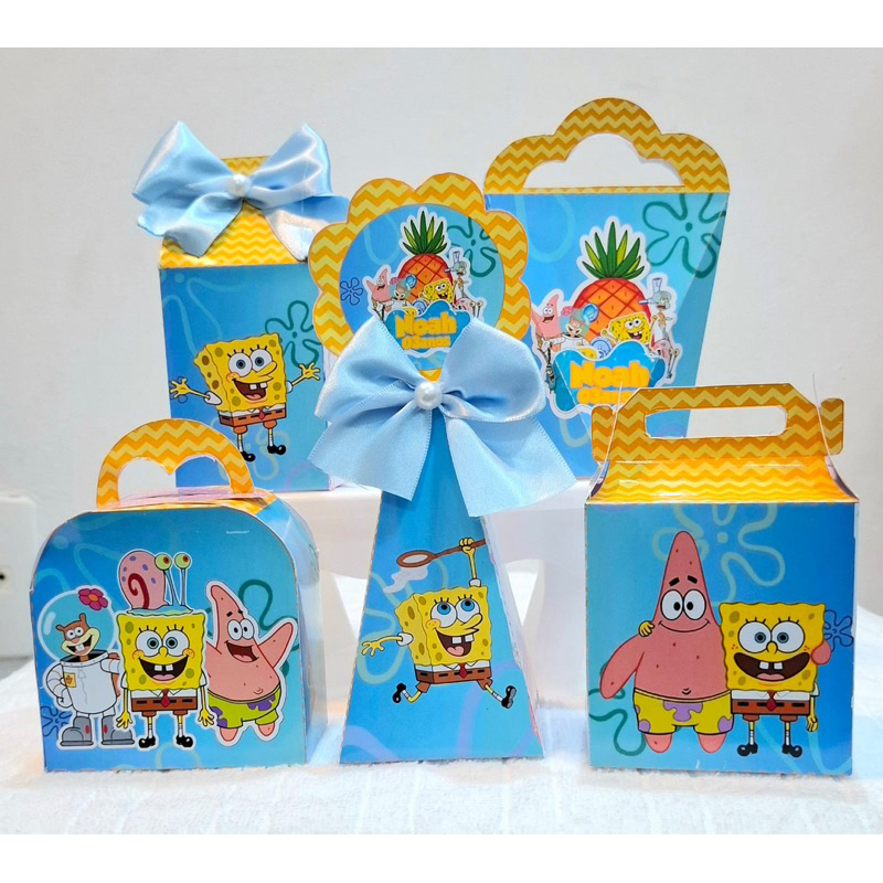 Kit Caixinhas Personalizadas Bob Esponja | Lembrancinhas de Aniversário | Kit Festa Personalizado