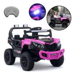 Mini Quadriciclo Utv Infantil 12v Som Bluetooth Luz Carrinho Elétrico com Controle Remoto