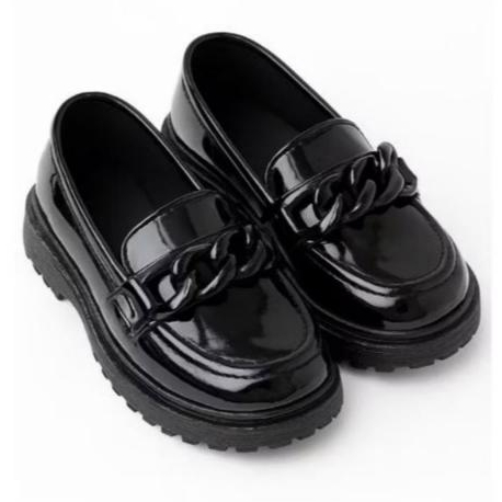 Sapato Infantil Menina Oxford Mocassim Criança Menina Chique Social Festa Casual Sapatinho Tratorada Correntes