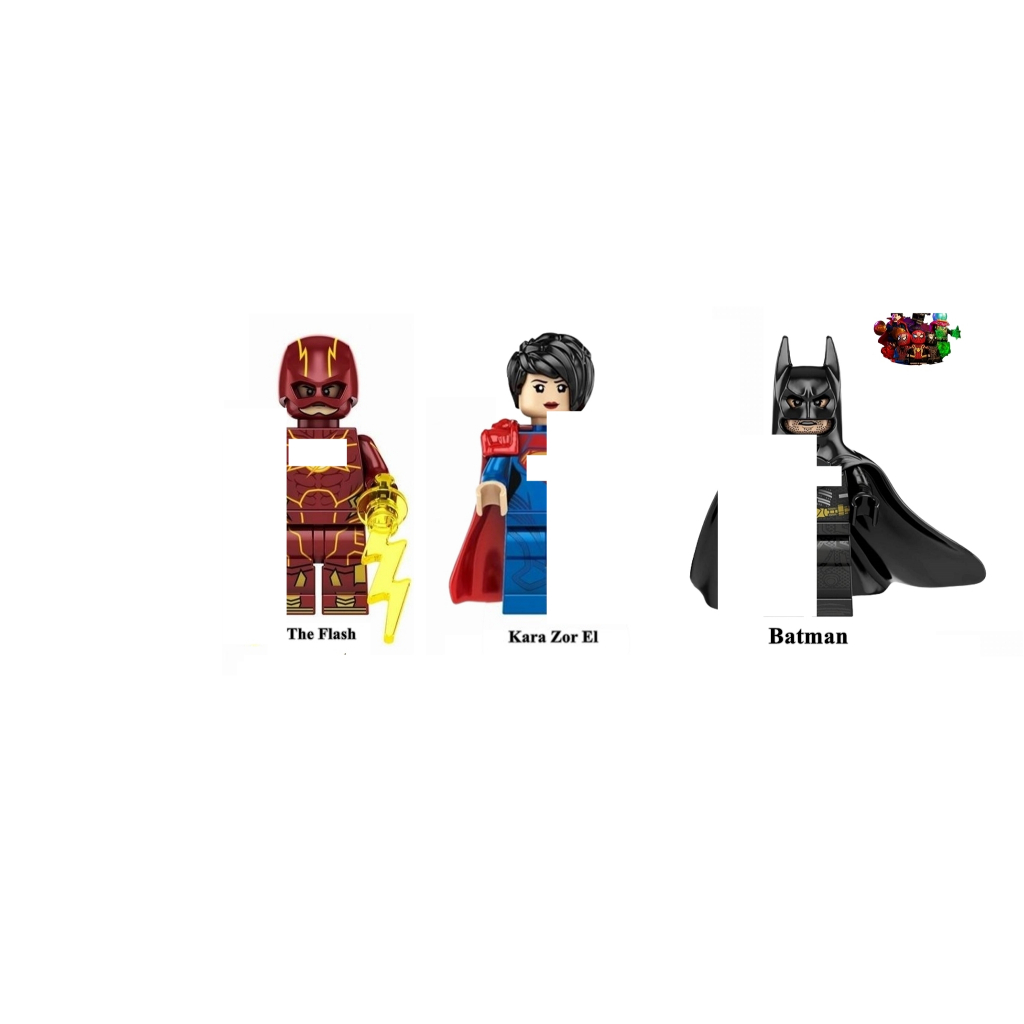 Minifigures Batm Supergirl Fl Reverso miniatura de coleção lj negro Kara Zor El Superman