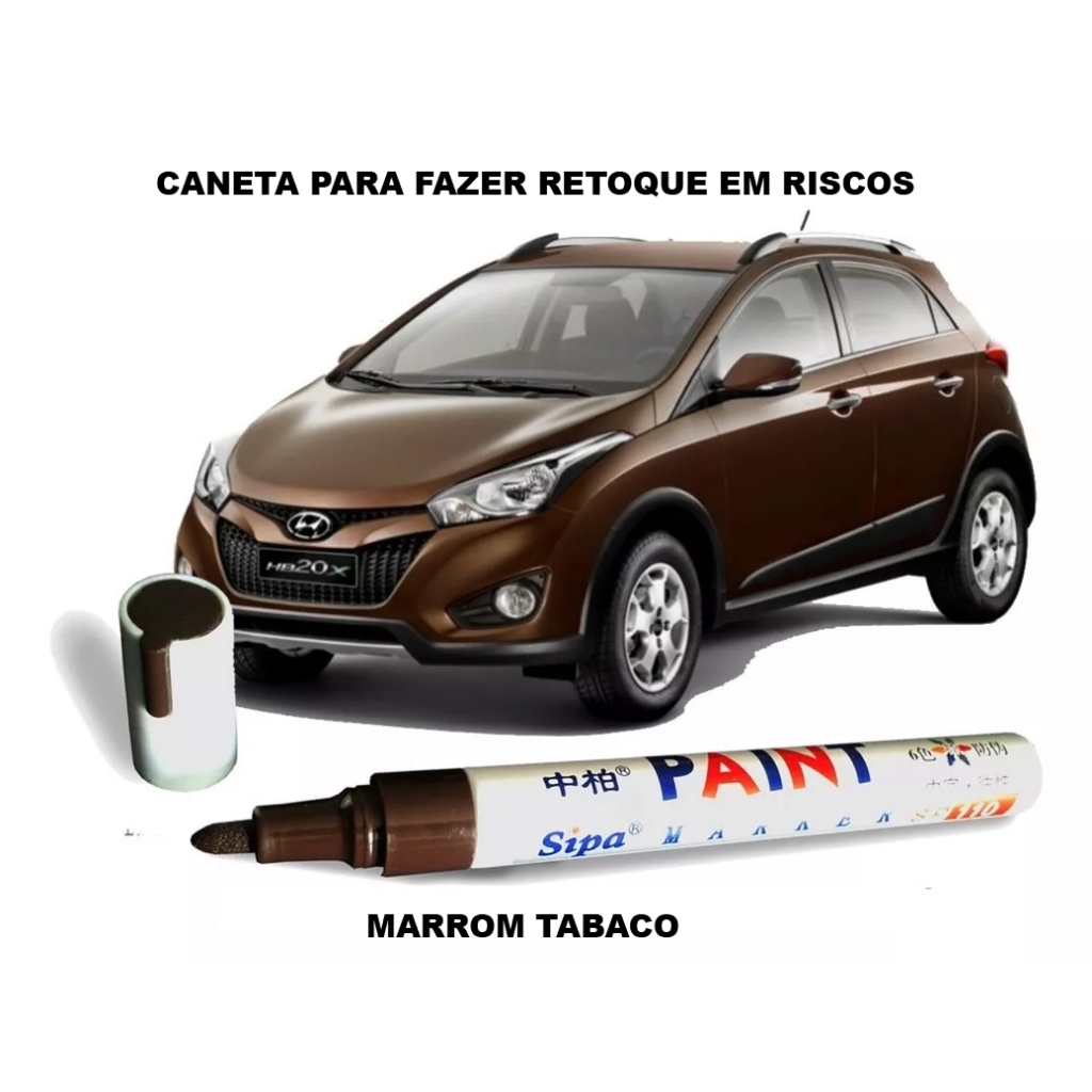 Caneta Retoque Riscos Pintura Automotiva Carro ou Moto caneta Marrom tabaco em Oferta na Shopee