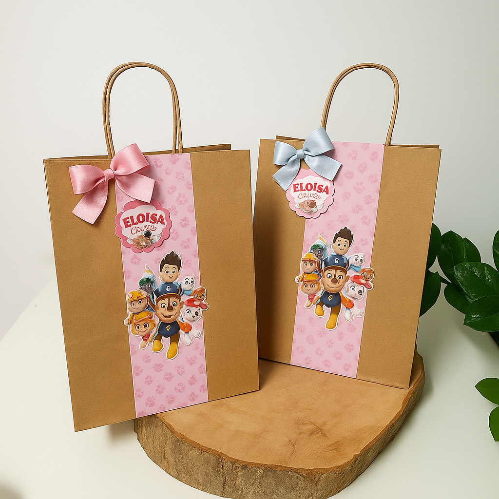 Sacola Surpresa PATRULHA CANINA ROSA| Personalizados |Lembrancinhas |Decoração Infantil |Aniversário