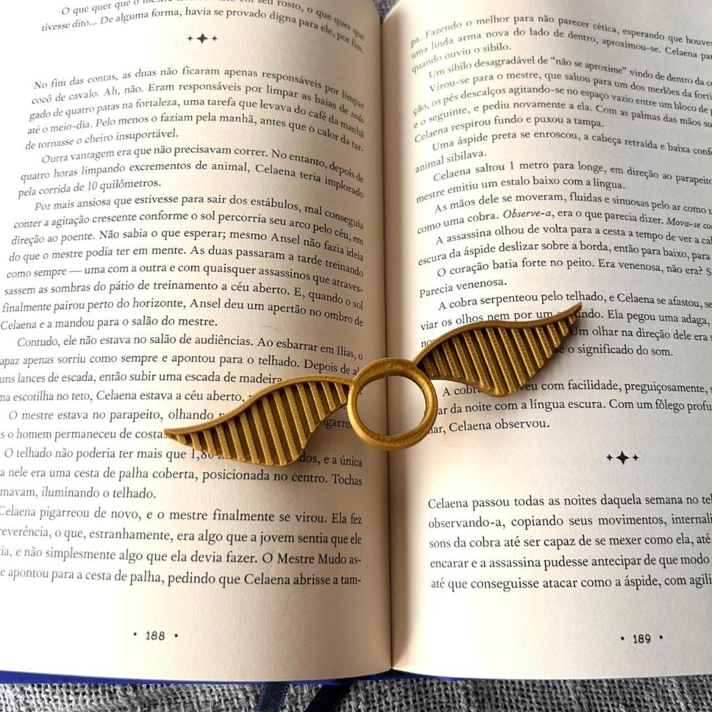 Harry Potter - Pomo de Ouro - Suporte de dedo e segura páginas