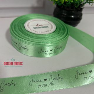 30 metros Fita de Cetim Personalizada de 22mm em Oferta na Shopee