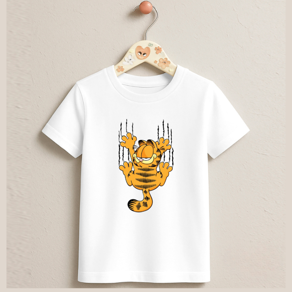 Camiseta Infantil Juvenil Unissex Garfild Personagens Desenho Estampado