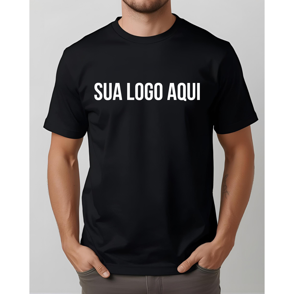 Camiseta Personalizada Com Sua Logo Ou Estampa Preferida Envio Imediato Uniforme Empresa Frente e Costas