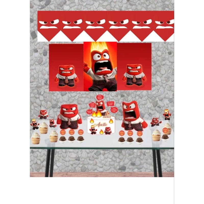 kit festa personalizado só um bolinho em casa raiva/divertidamente/aniversário/mesversario