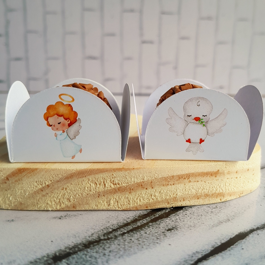 Forminhas Personalizadas para Docinhos Brigadeiro Doce BATIZADO ANJINHO BATISMO Lembrancinhas Aniversário